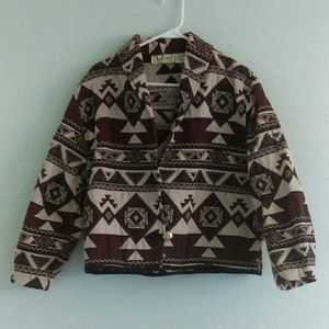 Vintage South Western Aztec maroon Blazer
